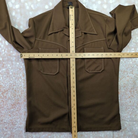 Days Sportwear Vintage Brown Point Collar Button Up, Women's Medium - Picture 6 of 9